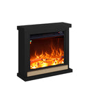 Camino Elettrico da Pavimento 75x67,8x24,5 cm Effetto Fiamma 1500W Sined Sorano Nero