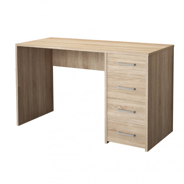 online PC-Halter Schreibtisch Topaz Helle Eiche 120 x 50 x 74 h cm in braun laminierter Spanplatte