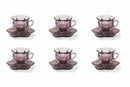 Set 6 Tazzine da Caffè Ø7x7 cm in Vetro Villa d'Este Home Tivoli Glass Viola