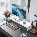 Supporto per Monitor 3 Vani 100x27x15 cm in Legno Bianco  