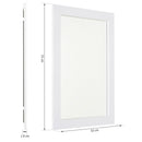 Specchio da Parete 52x72x1,9 cm con Cornice in MDF Bianca