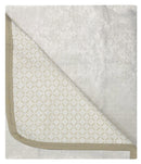 Copridivano con Penisola Destra in Poliestere e Cotone Panna Varie Misure