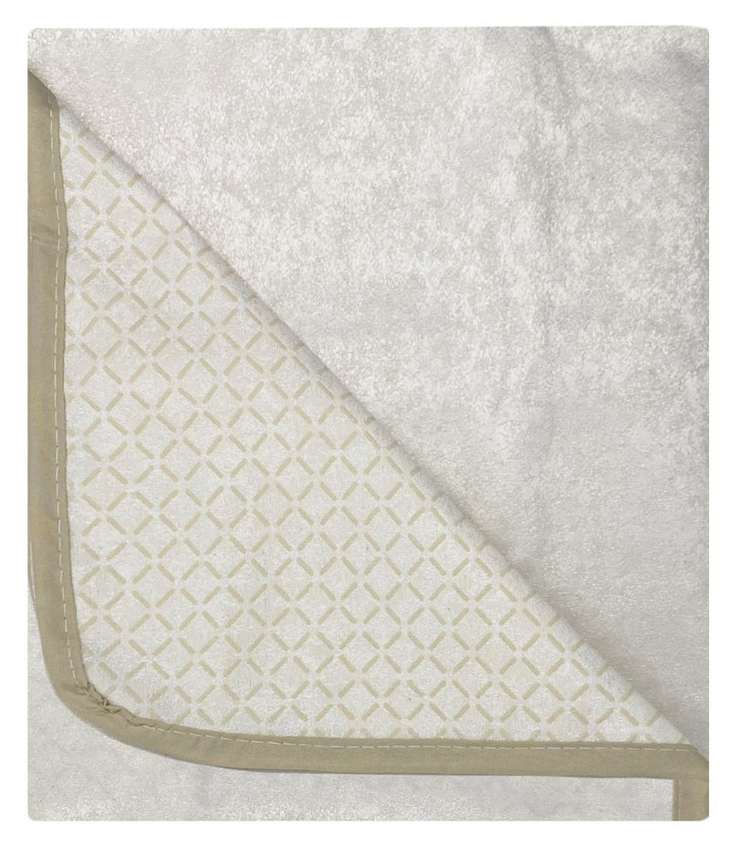 Copridivano con Penisola Destra in Poliestere e Cotone Panna Varie Misure