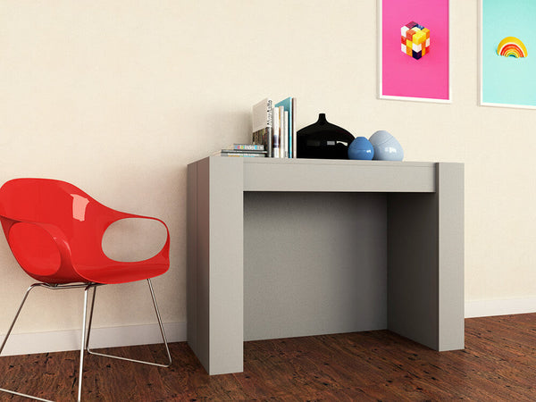Ausziehbarer Konsolentisch in Melamin 42/302x95x76cm TFT Moon Beige Matt Grey prezzo