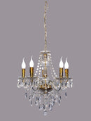 Lampadario da Interno  E14 in Metallo Ottone Lucido