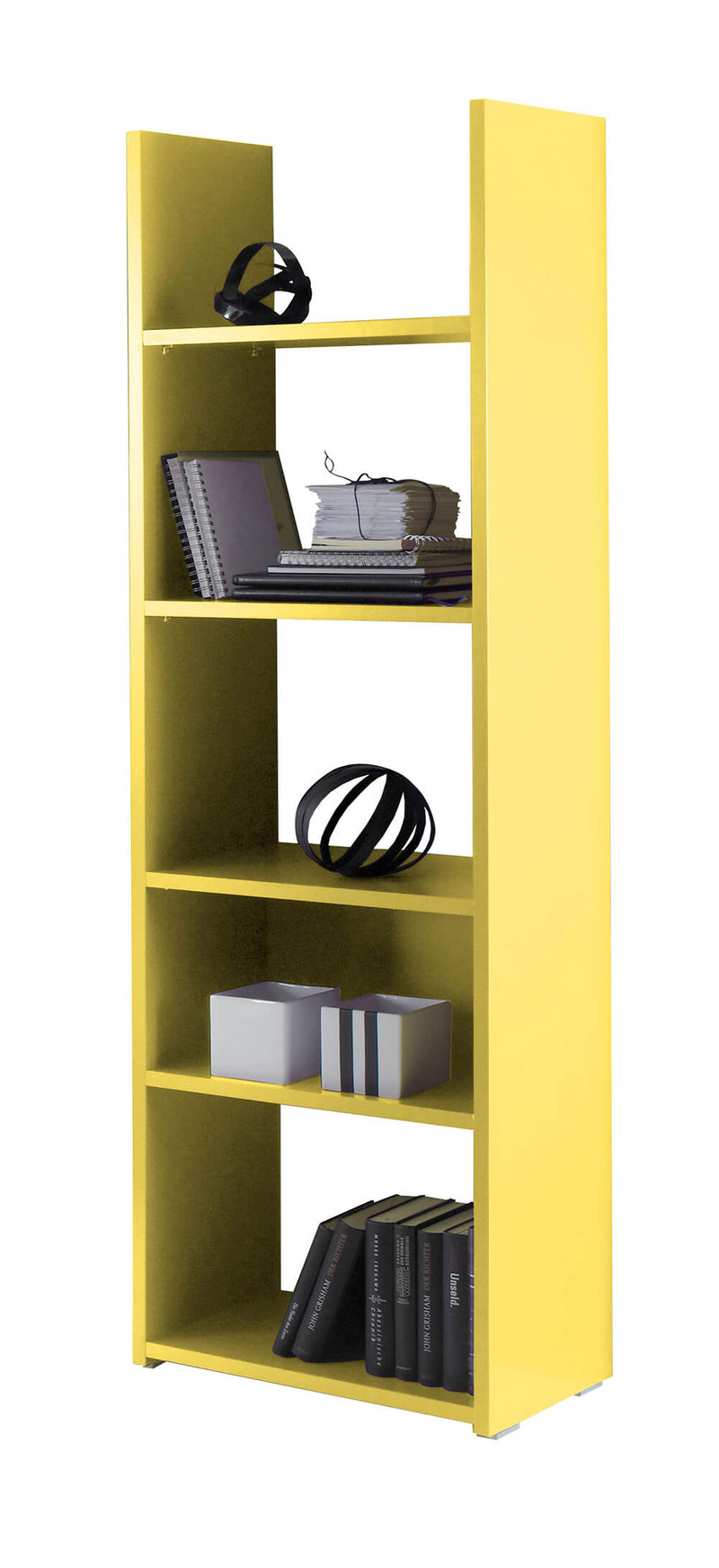 Libreria da Parete con 5 Ripiani in Melamina 56x29x184cm TFT  Boost Giallo