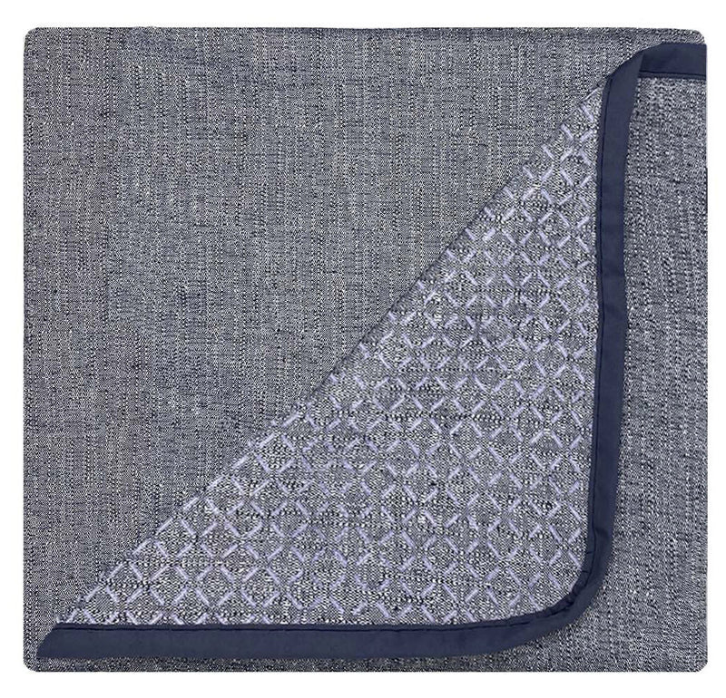 Copridivano in Poliestere con Penisola Destra Blu Scuro Varie Misure