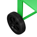 Fioriera Orto Rialzato da Giardino 97x56x90 cm in Metallo con Ruote Verde