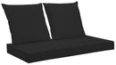 Cuscini per Pallet 120x60 cm Seduta e Schienale in Similpelle Mariotti Belem Nero
