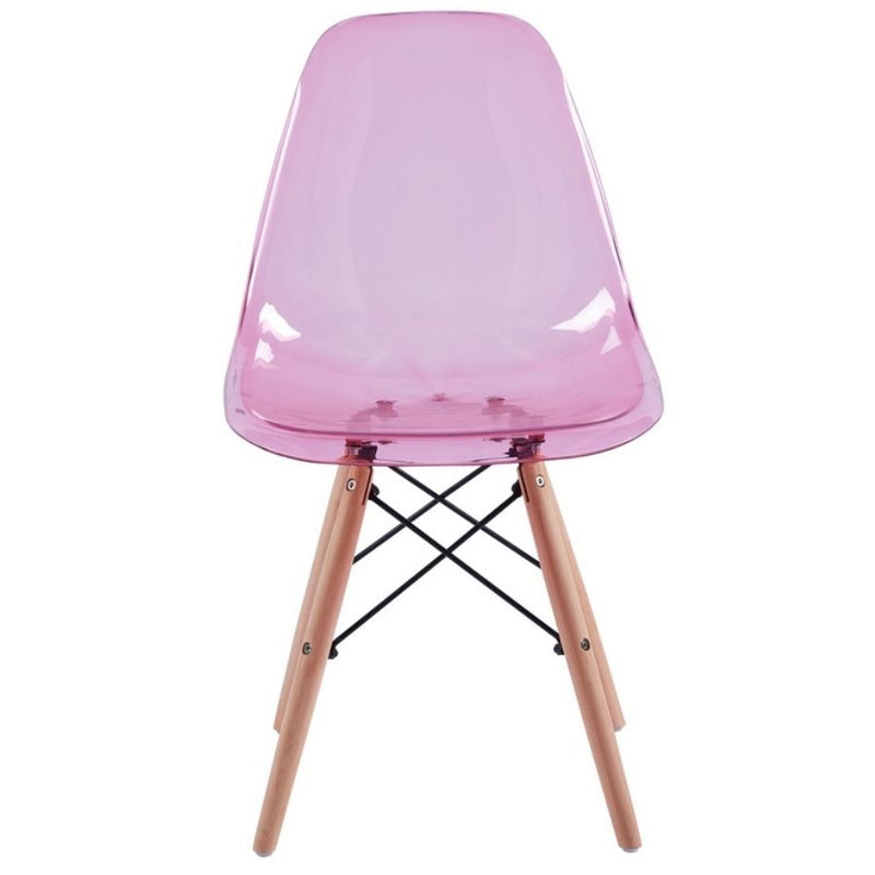 Set 4 Sedie 45,5x53,5x81,2 cm in Polipropilene Betty  Rosa