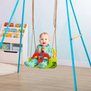 Altalena per Bambini 9-36 Mesi 42x33x120-180 cm in PP e PE con Corda