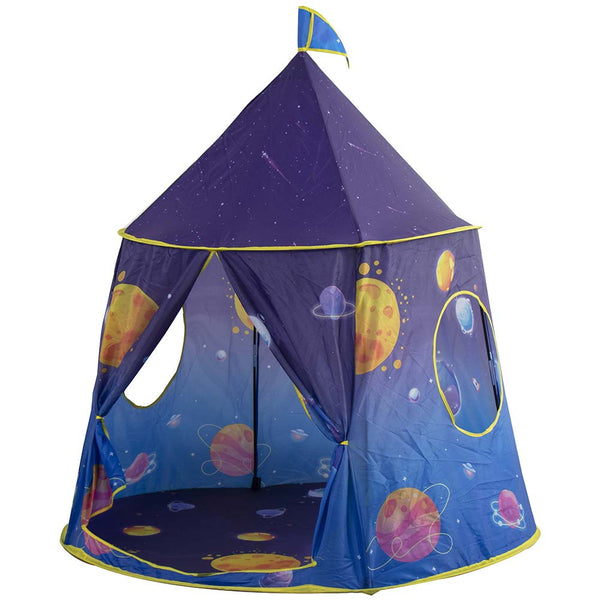 Tenda Casetta Gioco Bambini Capanna Castello Giocattolo in Tessuto 120x116 Blu acquista
