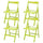 Set 4 Sedie pieghevoli 42,5x47,5x79 cm Penelope in legno verde