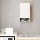 Armadietto Bagno Pensile a Muro 40x27x77 cm con Mensole Regolabili in Legno e MDF Bianco  