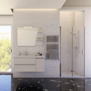 Mobile Bagno Sospeso 100 cm Lavabo e Specchio Bonussi Pegaso Bianco