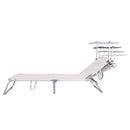 Lettino Prendisole da Giardino Pieghevole 190x57xH77 cm in alluminio Litto bianco