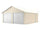Gartenkastenhaus aus Stahlblech 664 x 721 x 372 cm Beige