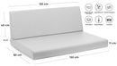 Cuscini per Pallet 120x80 cm Seduta e Schienale in Similpelle Mariotti Reforma Beige