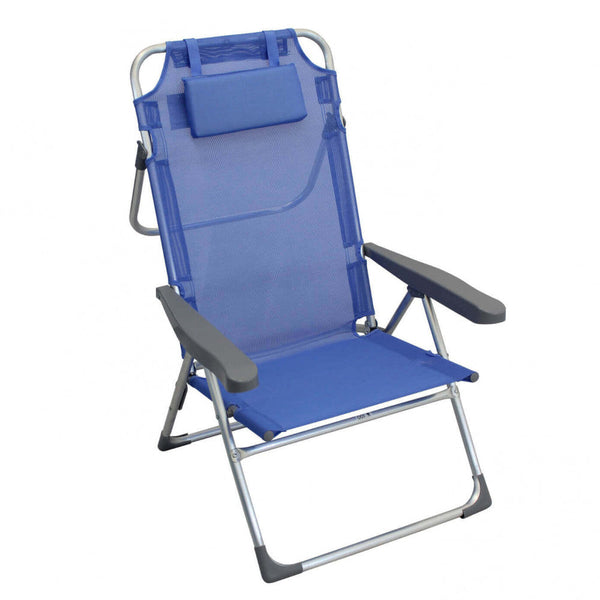 Spiaggina Bibione Alta mit Kissen 67x65x99 h cm in hellblauem Textilene online