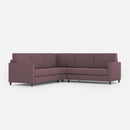 Divano Angolare 5 Posti 241x241x85 cm Karay in Tessuto Prugna