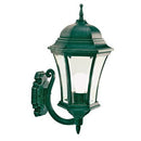 Lampada Applique in Alto Colore Nero e Verde per Esterno Linea Curvata Sovil