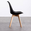 Set 4 Sedie 83x49x43 cm in Similpelle da Interno Nero