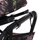 Sgabello sedia Pieghevole Girevole con Borsa e Tracolla Ferro 38x33x48 cm Mimetico 