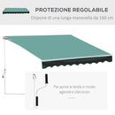 Tenda da Sole 295x250 cm in Alluminio e Poliestere Verde