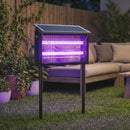 Lampada Antizanzare da Esterno 45x18x90 cm a Energia Solare con Rete di Protezione Nero      
