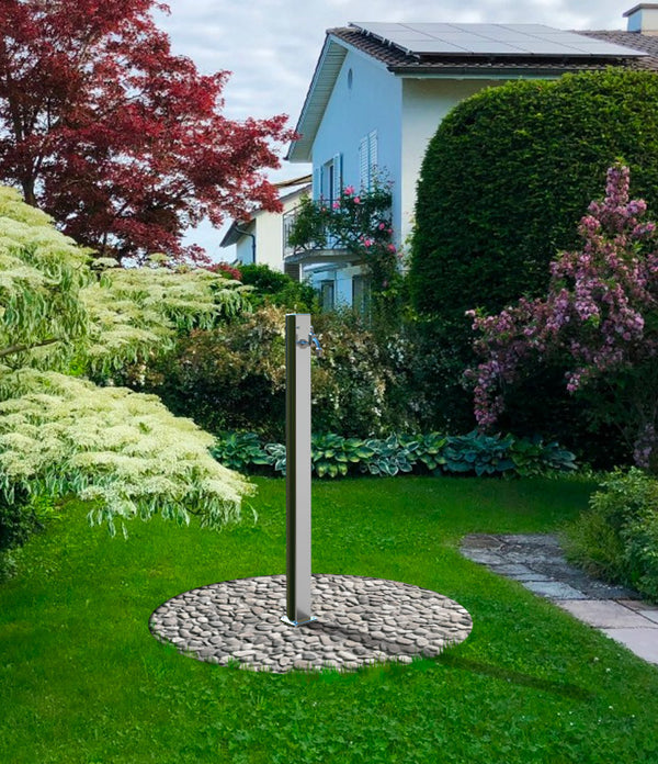 Fontana da Esterno con Rubinetto Portagomma Arkema Quick Alluminio Satinato online