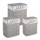 Set 3 Portabiancheria Alma in Fibre Naturali