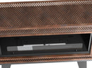 Camino a Bioetanolo da Pavimento 100x47 cm Industrial Marrone con Vetro