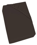 Lenzuolo Sotto con Angoli ed Elastico Tinta Unita Marrone Varie Misure