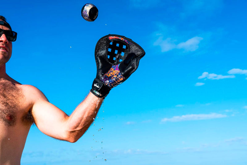 Waboba Catch Set Guantone e Palla per Mare o Piscina Nero