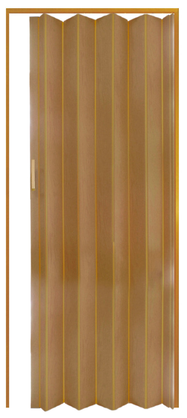 Porta a Soffietto da Interno 214x82 cm in PVC Chiusura Magnetica Noce sconto