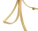 Tavolinetto Infinity 57x46x68 cm in Ferro e Specchio e MDF Oro e Nero