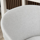 Sedia da Ufficio Operativa 57x56x70-78 cm in Tessuto Grigio Chiaro