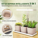 Lampade per Pianta 42 Luci LED con 3 Vasi Timer e Illuminazione Regolabile Bianco      