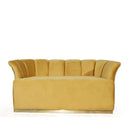 Divano 2 posti Argentario velluto mostarda