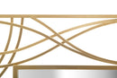 Specchio Exy 72x2x102,5 Misura Specchio 70,5x39,5 cm in Ferro Oro