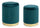 Set 2 Pouf Container Polina Navyus aus Stoff mit Samteffekt