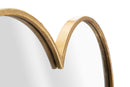 Specchio Glam Heart 55,5x2x54,5 cm in Ferro Specchio e MDF Oro