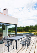 Tavolo Allungabile Waikiki 162/242x100x74 h cm in Alluminio Antracite