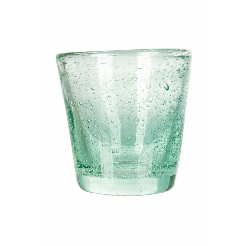 Set 6 Tazzine per Liquori Liquorini Cancun Greenery in Vetro VdE Tivoli 1996 Verde