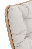 Poltrona Girevole da Esterno con Cuscini 72x83x90h cm in Acciaio e Fibra Sintetica Azores Antracite  