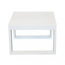 Tavolino Cuba 45x45x32 h cm in Alluminio Bianco