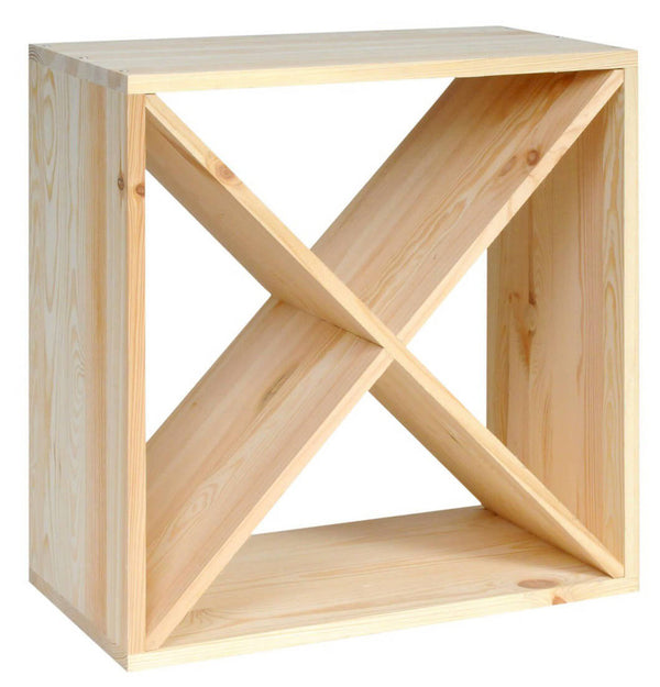 Flaschenregal aus Tannenholz 48x23x48 cm 24 Flaschen Fumer Win Cube sconto