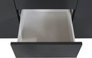 Credenza con 2 Ante 3 Cassetti e Ripiani in Vetro a Giorno 180x40x80 cm Essential 2A 3C Grigio Antracite Opaco  