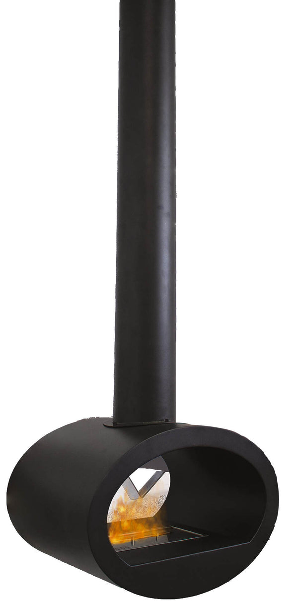 sconto Bioethanol Deckenkamin 190x60 cm Karlsen Cervinia Schwarz