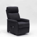 Poltrona Alzapersona Elettrica 1 Motore 73x94x103 cm in Tessuto Nero